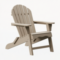 Fauteuil de jardin Adirondack 88 x 76 x 98 cm en matériau synthétique beige inclinable