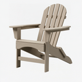 Fauteuil de jardin Adirondack 80 x 90 x 100 cm en bois beige inclinable