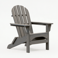 Fauteuil de jardin Adirondack 83 x 80 x 98 cm en bois gris avec accoudoirs