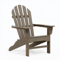 Fauteuil de jardin Adirondack 80 x 75 x 95 cm plastique aspect bois taupe - dossier incliné