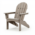 Fauteuil de jardin Adirondack 83 x 78 x 98 cm en polyéthylène taupe à dossier haut