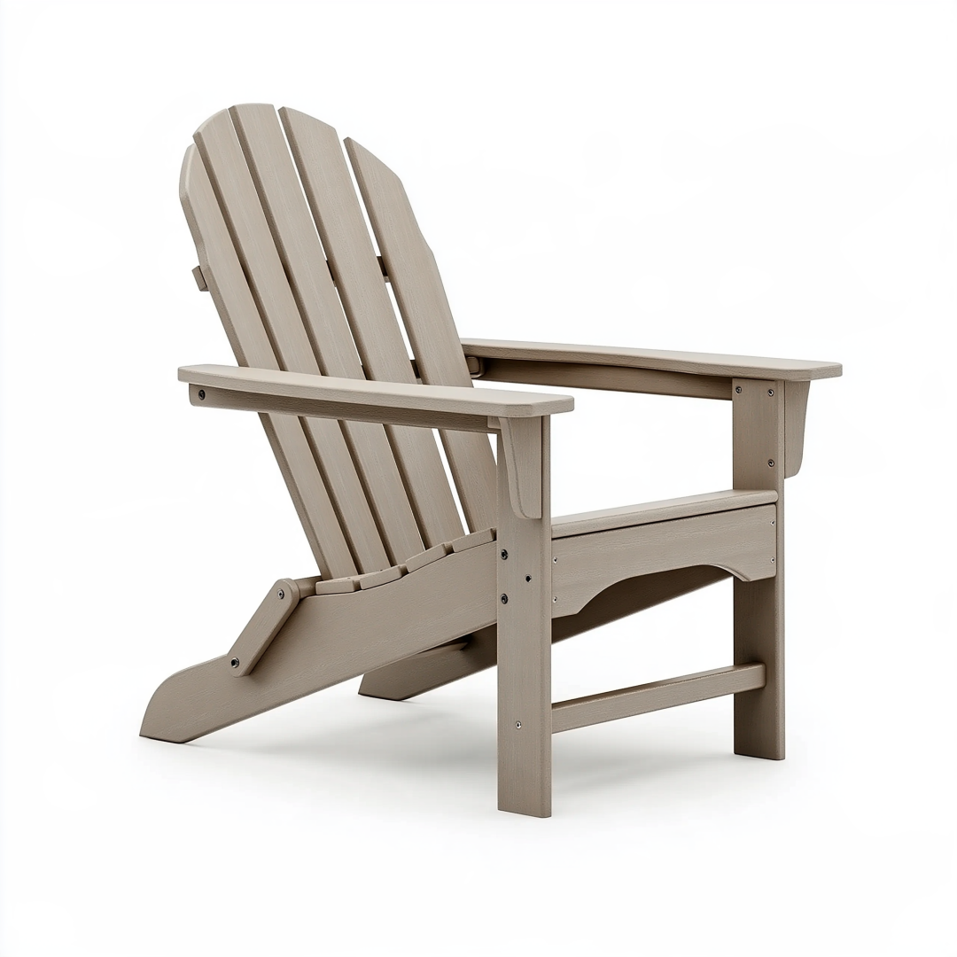 Fauteuil Adirondack 83 x 78 x 93 cm en bois taupe pour extérieur