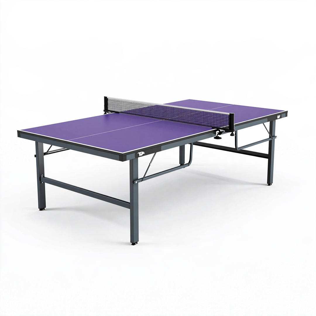 Table de tennis de table 274 x 152.5 x 76 cm acier violet pour intérieur pliable