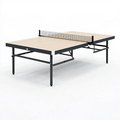 Table de tennis de table pliable 274 x 152 x 76 cm plateau effet bois et structure acier noire