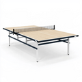 Table de tennis de table 274 x 152 cm plateau effet bois structure acier intérieur réglable