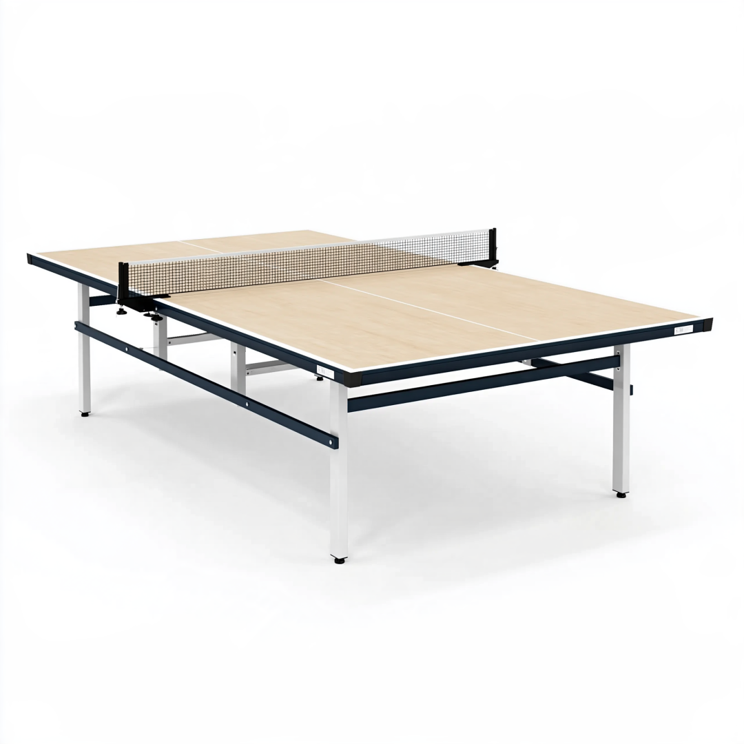 Table de tennis de table 274 x 152 cm plateau effet bois structure acier intérieur réglable
